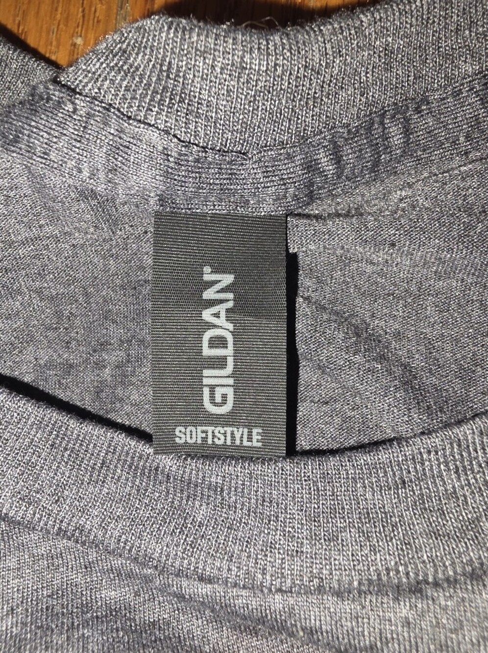 Gildan Gray Tee with Red and Blue Shield Graphic - Picture 4 of 5